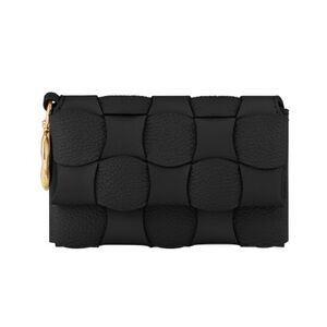 Polene Black Clutch with Gold Accent